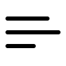 three line menu icon